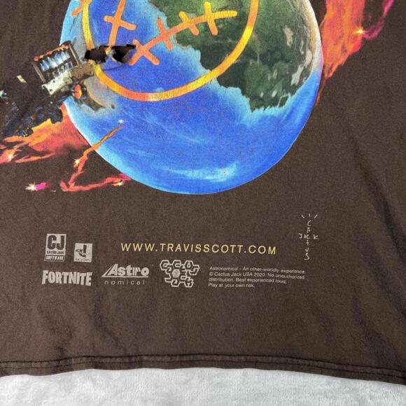 Travis Scott Fortnite Cactus Jack Astroworld Astronomical Men’s M Rapper ‘Read’ - Picture 8 of 9
